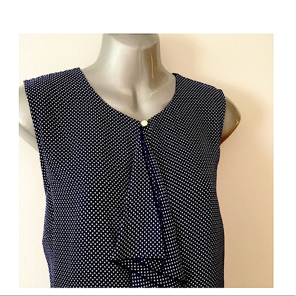 New Covington Lined Chiffon Sleeveless Ruffled Blouse Size Small - Picture 8 of 9